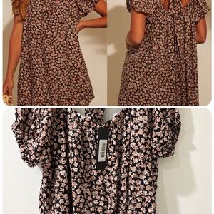 Elegant Floral Puff Sleeve Blouse